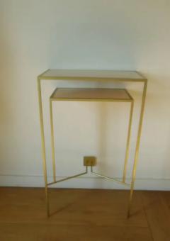 Aymeric Lefort Console in Gold Bronze Patina with tow Sycamore Shelves by Aymeric Lefort - 4109727