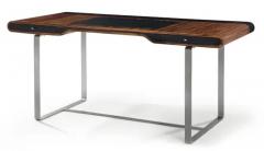 Aymeric Lefort Little Shanghai Desk in Olive Wood and Black Sycamore Silver Painted Leg - 4109367