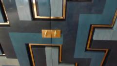 Aymeric Lefort New Black and Blue Table Lamp in Wood Marquetry by Aymeric Lefort - 4111021