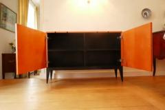 Aymeric Lefort New Buffet in Hermes Orange Feu and Black Marquetery by Aymeric Lefort - 4110637