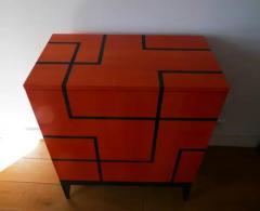 Aymeric Lefort New Buffet in Hermes Orange and Black Sycamore Marquetry by Aymeric Lefort - 4110597