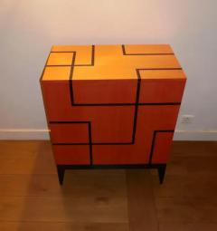 Aymeric Lefort New Buffet in Hermes Orange and Black Sycamore Marquetry by Aymeric Lefort - 4110599