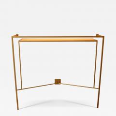 Aymeric Lefort New Gold Patina and Sycamore Shelve Console Made to Order - 4490705