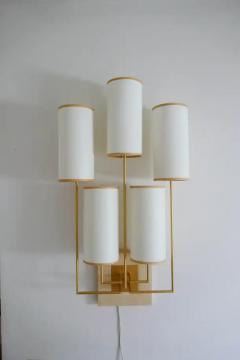 Aymeric Lefort New Gold Patina and Wood Wall Light Sconce - 4110575