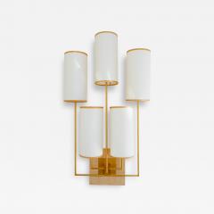 Aymeric Lefort New Gold Patina and Wood Wall Light Sconce - 4475255