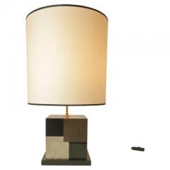 Aymeric Lefort New Table Lamp in Black and Grey Tinted Wood Marquetry by Aymeric Lefort - 4110633