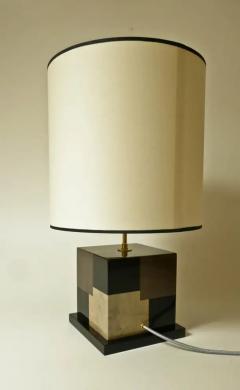 Aymeric Lefort New Table Lamp in Black and Grey Tinted Wood Marquetry by Aymeric Lefort - 4110672