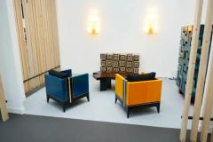 Aymeric Lefort Pair of Blue and Yellow Marquetery Armairs Cube by Aymeric Lefort - 4109657