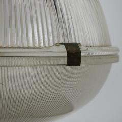 Azucena Large 1960s Ignazio Gardella Metal and Pressed Glass Pendant for Azucena - 3035900