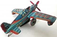 B 52 Tin Toy Wind Up Airplane Japan Circa 1950s - 528718