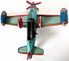 B 52 Tin Toy Wind Up Airplane Japan Circa 1950s - 528720