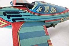 B 52 Tin Toy Wind Up Airplane Japan Circa 1950s - 528721