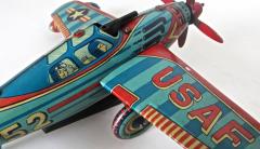 B 52 Tin Toy Wind Up Airplane Japan Circa 1950s - 528722