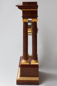 B L Petit Rue St Honor LARGE FRENCH EMPIRE FLAME MAHOGANY EIGHT DAY PORTICO CLOCK Circa 1810 - 697379