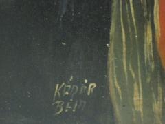 B la K d r Untitled Painting 2 Women Engaged in Dialogue by Bela Kadar - 4090315