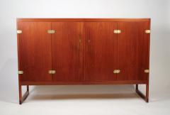 B rge Mogensen Scandinavian Modern Teak Cabinet with Brass Hinges Designed by Borge Mogensen - 683717