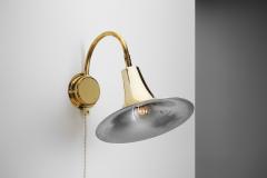 B rje Claes B rje Claes Brass Adjustable Wall Lamps for Norlett Elit Sweden 1970s - 3245553