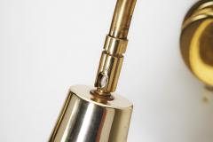 B rje Claes B rje Claes Brass Adjustable Wall Lamps for Norlett Elit Sweden 1970s - 3245558