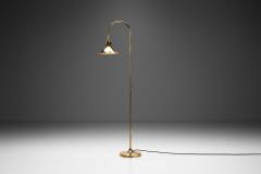B rje Claes B rje Claes Brass Floor Lamp with Adjustable Shade Sweden 1960s - 3213260