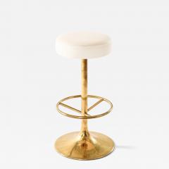 B rje Johanson Set of 4 Bar Stools in Brass and Imitation Leather by B rje Johanson 1960s - 4688880