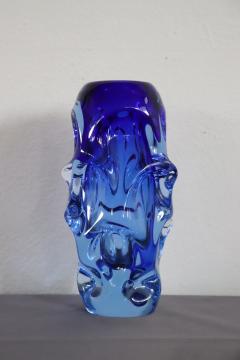 B rne Augustsson Blue Vase Blown Glass Sweden 1940s - 3700995