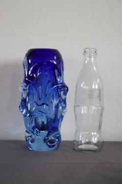 B rne Augustsson Blue Vase Blown Glass Sweden 1940s - 3700998