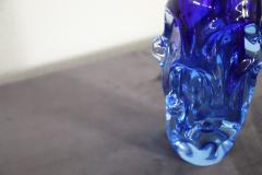 B rne Augustsson Blue Vase Blown Glass Sweden 1940s - 3700999