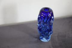 B rne Augustsson Blue Vase Blown Glass Sweden 1940s - 3701000