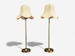 BABO Table Lamps Brass Fabric Sweden 1900s - 4476906