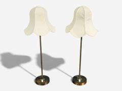 BABO Table Lamps Brass Fabric Sweden 1900s - 4476907