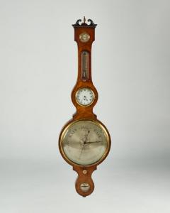 BAROMETER WITH CLOCK BY J SOMALVICO CO LONDON - 2727954