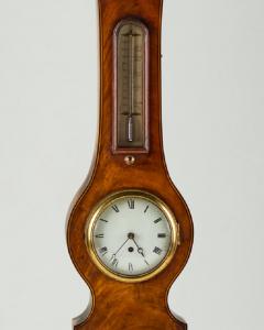 BAROMETER WITH CLOCK BY J SOMALVICO CO LONDON - 2727956