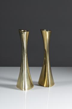 BCA Eskilstuna Pair of Swedish Candlesticks in Solid Brass by BCA Eskilstuna - 847275