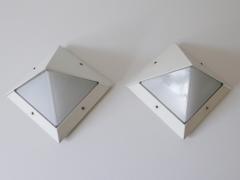 BEGA Leuchten Set of Two Medium Outdoor Wall Lamps or Sconces by Bega 1980s Germany - 2247983