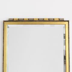 BELGIUM 1920S ART DECO SILVER AND GOLD LEAF MIRROR - 1810616