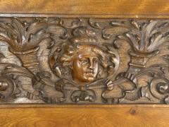 BELLE EPOQUE CARVED WOMAN WITH FESTOONS MAHOGANY PLAQUE - 4779381