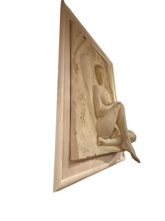 BILLY MACK THREE DIMENSIONAL SEATED NUDE SAND COMPOSITION WALL SCULPTURE BY BILLY MACK - 4441910