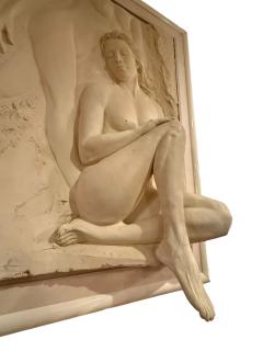 BILLY MACK THREE DIMENSIONAL SEATED NUDE SAND COMPOSITION WALL SCULPTURE BY BILLY MACK - 4441911