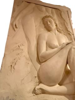 BILLY MACK THREE DIMENSIONAL SEATED NUDE SAND COMPOSITION WALL SCULPTURE BY BILLY MACK - 4441912