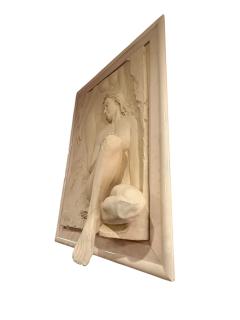 BILLY MACK THREE DIMENSIONAL SEATED NUDE SAND COMPOSITION WALL SCULPTURE BY BILLY MACK - 4441913