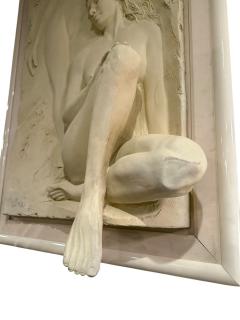 BILLY MACK THREE DIMENSIONAL SEATED NUDE SAND COMPOSITION WALL SCULPTURE BY BILLY MACK - 4441914