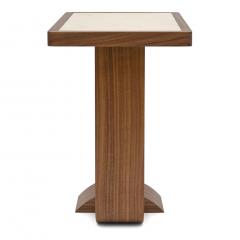 BK Limited Edition BK Antiques LLC Art Deco Walnut and Marble Side Table - 4243206
