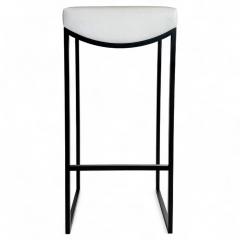 BK Limited Edition BK Antiques LLC Black Metal Bar Stool With Upholstered Seat - 4421522