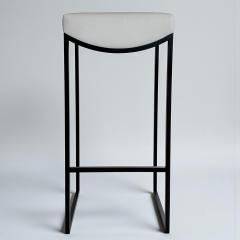 BK Limited Edition BK Antiques LLC Black Metal Bar Stool With Upholstered Seat - 4421524