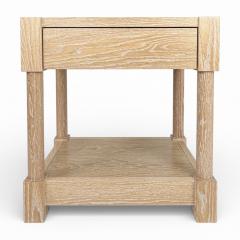 BK Limited Edition BK Antiques LLC Pair of Cerused Oak Travertine Nightstands - 4455899