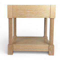 BK Limited Edition BK Antiques LLC Pair of Cerused Oak Travertine Nightstands - 4455903