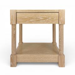 BK Limited Edition BK Antiques LLC Pair of Cerused Oak Travertine Nightstands - 4455907