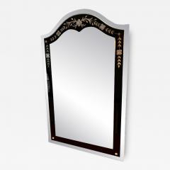 BLACK AND CLEAR ART DECO ENGRAVED MIRROR - 2927924