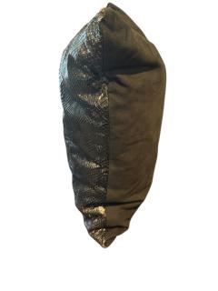 BLACK SNAKESKIN THROW PILLOW - 4568917