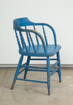 BLUE PAINTED WINDSOR CHAIRS - 1559687